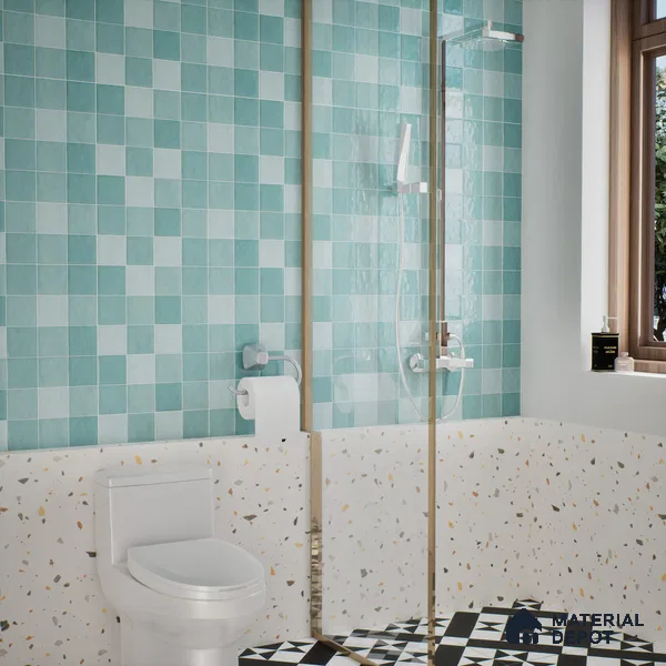 Subway Wall Tile TL 05848 F Tones Twilight Haze 2 ft x 1 ft Ceramic Glossy Finish - 9 mm | Suitable for Bathroom, Kitchen & Backsplashes | Please Expect a Slight Variation of Pattern