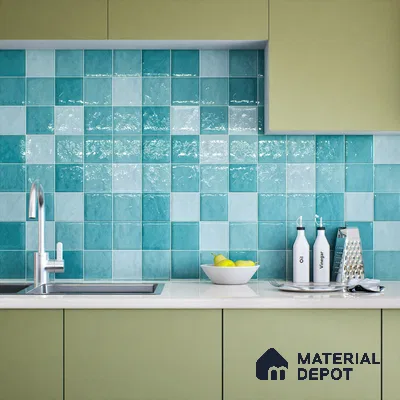 Subway Wall Tile TL 05848 F Tones Twilight Haze 2 ft x 1 ft Ceramic Glossy Finish - 9 mm | Suitable for Bathroom, Kitchen & Backsplashes | Please Expect a Slight Variation of Pattern
