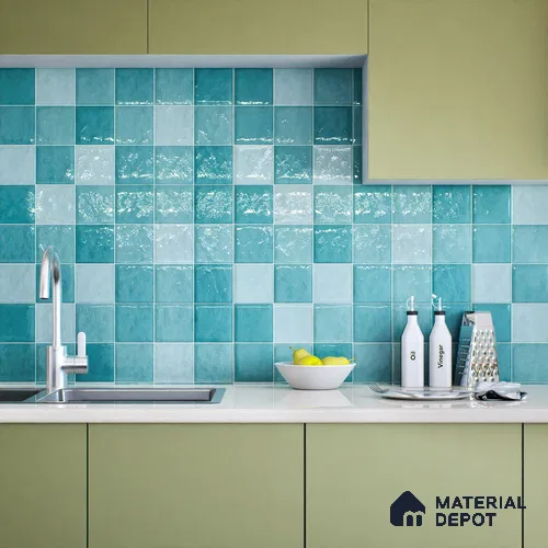 Subway Wall Tile TL 05848 F Tones Twilight Haze 2 ft x 1 ft Ceramic Glossy Finish - 9 mm | Suitable for Bathroom, Kitchen & Backsplashes | Please Expect a Slight Variation of Pattern