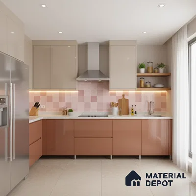 Subway Wall Tile TL 05848 Tones Blush Petal 2 ft x 1 ft Ceramic Glossy Finish - 9 mm | Suitable for Bathroom, Kitchen & Backsplashes | Please Expect a Slight Variation of Pattern