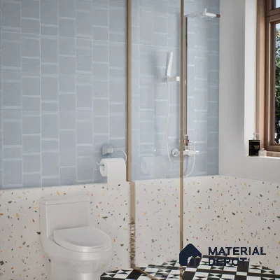 Subway Wall Tile TL 05849 C Tones Evening Glow 2 ft x 1 ft Ceramic Matte Finish - 9 mm | Suitable for Bathroom, Kitchen & Backsplashes | Please Expect a Slight Variation of Pattern