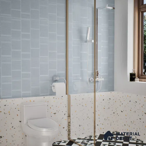 Subway Wall Tile TL 05849 C Tones Evening Glow 2 ft x 1 ft Ceramic Matte Finish - 9 mm | Suitable for Bathroom, Kitchen & Backsplashes | Please Expect a Slight Variation of Pattern