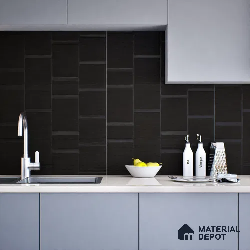 Subway Wall Tile TL 05849 F Tones Onyx Shadow 2 ft x 1 ft Ceramic Matte Finish - 9 mm | Suitable for Bathroom, Kitchen & Backsplashes | Please Expect a Slight Variation of Pattern