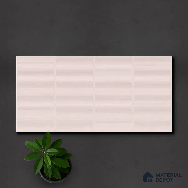 Subway Wall Tile TL 05849 Tones Stone Whisper 2 ft x 1 ft Ceramic Matte Finish - 9 mm | Suitable for Bathroom, Kitchen & Backsplashes | Please Expect a Slight Variation of Pattern