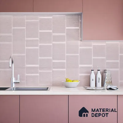 Subway Wall Tile TL 05849 Tones Stone Whisper 2 ft x 1 ft Ceramic Matte Finish - 9 mm | Suitable for Bathroom, Kitchen & Backsplashes | Please Expect a Slight Variation of Pattern