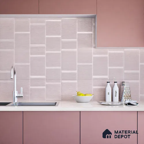 Subway Wall Tile TL 05849 Tones Stone Whisper 2 ft x 1 ft Ceramic Matte Finish - 9 mm | Suitable for Bathroom, Kitchen & Backsplashes | Please Expect a Slight Variation of Pattern