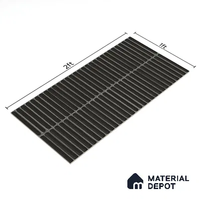 Subway Wall Tile TL 05850 B Tones Jet Noir 2 ft x 1 ft Ceramic Glossy Finish - 9 mm | Suitable for Bathroom, Kitchen & Backsplashes | Please Expect a Slight Variation of Pattern