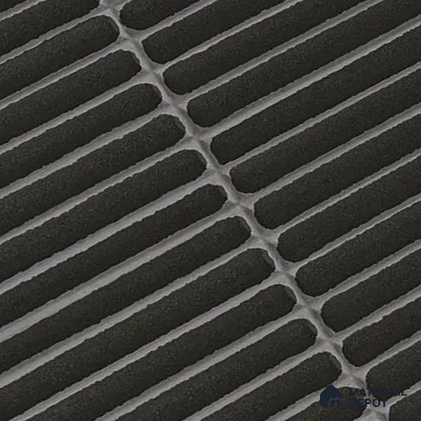 Subway Wall Tile TL 05850 B Tones Jet Noir 2 ft x 1 ft Ceramic Glossy Finish - 9 mm | Suitable for Bathroom, Kitchen & Backsplashes | Please Expect a Slight Variation of Pattern
