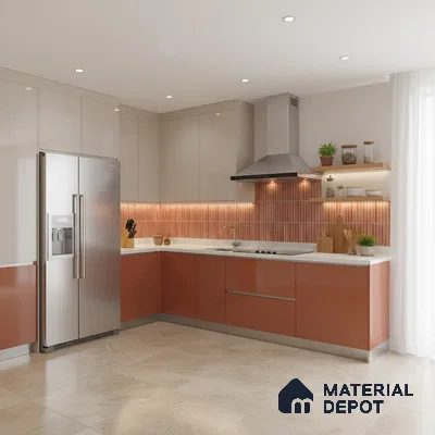 Subway Wall Tile TL 05850 C Tones Rose Quartz 2 ft x 1 ft Ceramic Glossy Finish - 9 mm | Suitable for Bathroom, Kitchen & Backsplashes | Please Expect a Slight Variation of Pattern