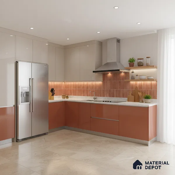 Subway Wall Tile TL 05850 C Tones Rose Quartz 2 ft x 1 ft Ceramic Glossy Finish - 9 mm | Suitable for Bathroom, Kitchen & Backsplashes | Please Expect a Slight Variation of Pattern