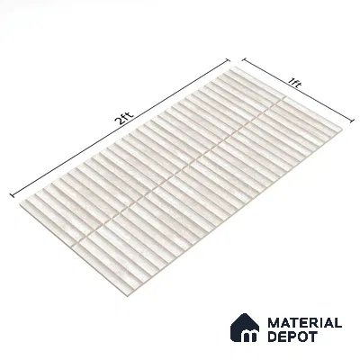 Subway Wall Tile TL 05850 D Tones Snow Drift 2 ft x 1 ft Ceramic Glossy Finish - 9 mm | Suitable for Bathroom, Kitchen & Backsplashes | Please Expect a Slight Variation of Pattern