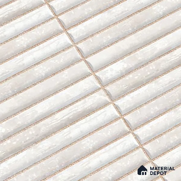 Subway Wall Tile TL 05850 D Tones Snow Drift 2 ft x 1 ft Ceramic Glossy Finish - 9 mm | Suitable for Bathroom, Kitchen & Backsplashes | Please Expect a Slight Variation of Pattern