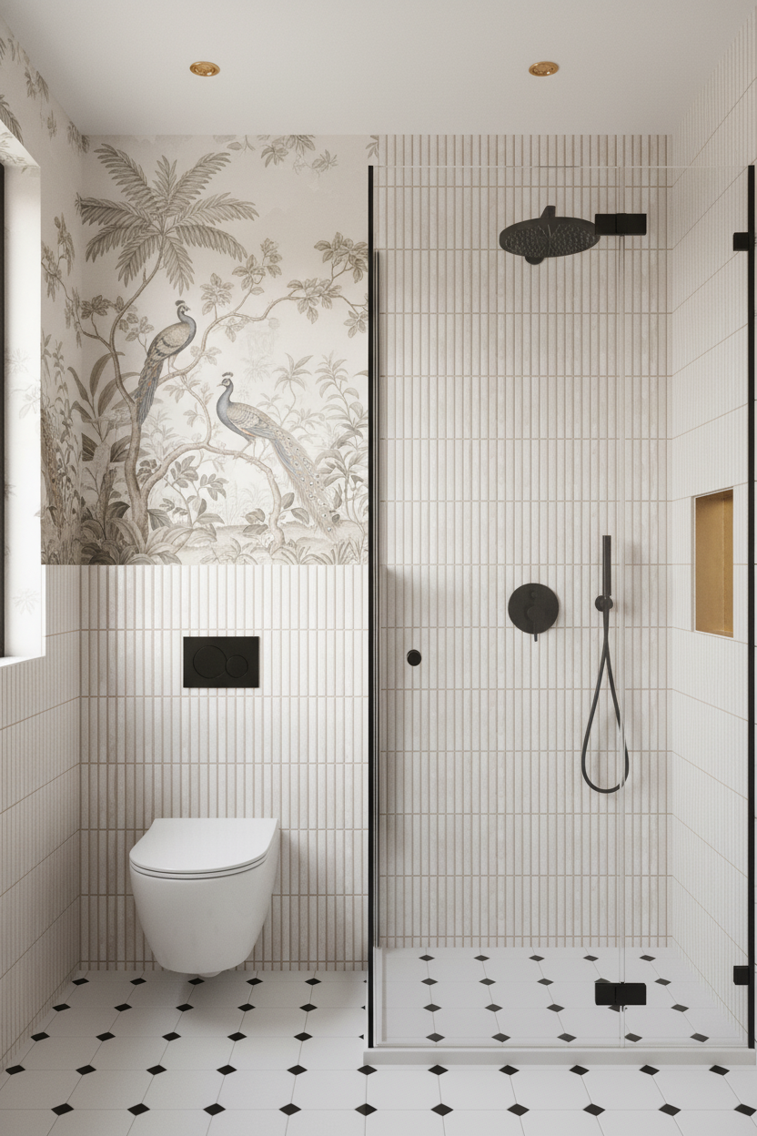 Subway Wall Tile TL 05850 D Tones Snow Drift 2 ft x 1 ft Ceramic Glossy Finish - 9 mm | Suitable for Bathroom, Kitchen & Backsplashes | Please Expect a Slight Variation of Pattern