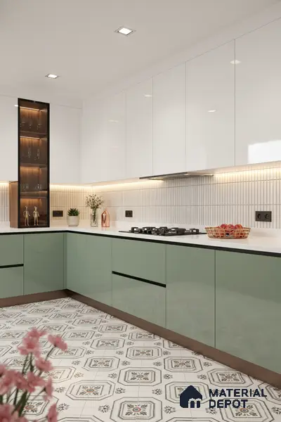 Subway Wall Tile TL 05850 D Tones Snow Drift 2 ft x 1 ft Ceramic Glossy Finish - 9 mm | Suitable for Bathroom, Kitchen & Backsplashes | Please Expect a Slight Variation of Pattern