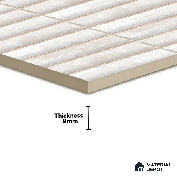 Subway Wall Tile TL 05850 D Tones Snow Drift 2 ft x 1 ft Ceramic Glossy Finish - 9 mm | Suitable for Bathroom, Kitchen & Backsplashes | Please Expect a Slight Variation of Pattern