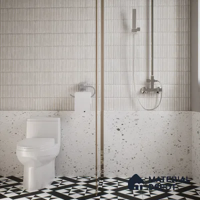 Subway Wall Tile TL 05850 D Tones Snow Drift 2 ft x 1 ft Ceramic Glossy Finish - 9 mm | Suitable for Bathroom, Kitchen & Backsplashes | Please Expect a Slight Variation of Pattern