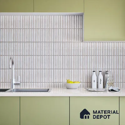 Subway Wall Tile TL 05850 D Tones Snow Drift 2 ft x 1 ft Ceramic Glossy Finish - 9 mm | Suitable for Bathroom, Kitchen & Backsplashes | Please Expect a Slight Variation of Pattern