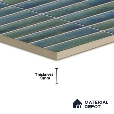 Subway Wall Tile TL 05850 E Tones Sky Bliss 2 ft x 1 ft Ceramic Glossy Finish - 9 mm | Suitable for Bathroom, Kitchen & Backsplashes | Please Expect a Slight Variation of Pattern