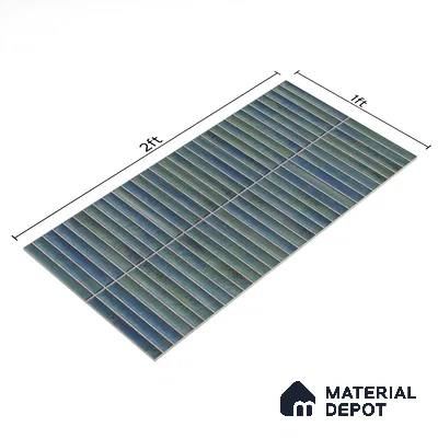 Subway Wall Tile TL 05850 E Tones Sky Bliss 2 ft x 1 ft Ceramic Glossy Finish - 9 mm | Suitable for Bathroom, Kitchen & Backsplashes | Please Expect a Slight Variation of Pattern