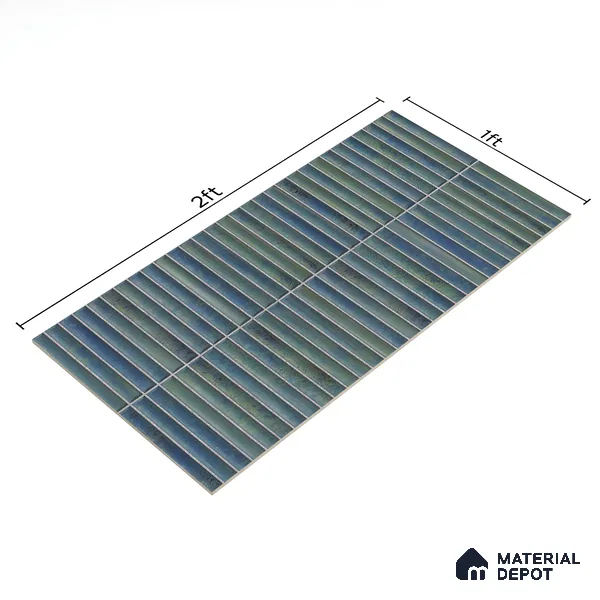 Subway Wall Tile TL 05850 E Tones Sky Bliss 2 ft x 1 ft Ceramic Glossy Finish - 9 mm | Suitable for Bathroom, Kitchen & Backsplashes | Please Expect a Slight Variation of Pattern
