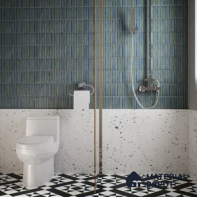 Subway Wall Tile TL 05850 E Tones Sky Bliss 2 ft x 1 ft Ceramic Glossy Finish - 9 mm | Suitable for Bathroom, Kitchen & Backsplashes | Please Expect a Slight Variation of Pattern