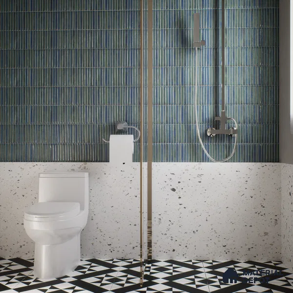 Subway Wall Tile TL 05850 E Tones Sky Bliss 2 ft x 1 ft Ceramic Glossy Finish - 9 mm | Suitable for Bathroom, Kitchen & Backsplashes | Please Expect a Slight Variation of Pattern