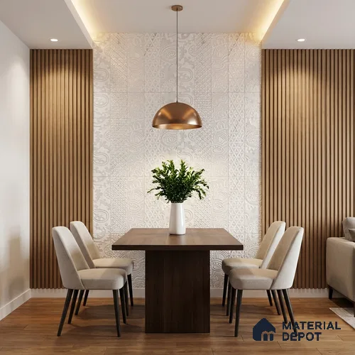 Subway Wall & Floor Handmade Tile TL 05862 D Basket Weave Pearl Paisley 297 mm x 72 mm Vitrified - 9 mm | 4 Random Patterns | Suitable For Kitchen, Accent/Feature Wall, Bathroom