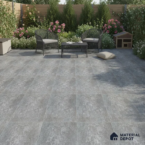 TL 05885 Rustic Green 400x400 mm Matte Finish Anti Skid Vitrified Parking Tile - 12 mm | Pattern Alignment May Vary | 2-3 mm Spacer is Mandatory