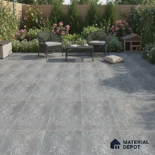 TL 05885 Rustic Green 400x400 mm Matte Finish Anti Skid Vitrified Parking Tile - 12 mm | Pattern Alignment May Vary | 2-3 mm Spacer is Mandatory