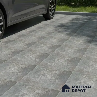 TL 05885 Rustic Green 400x400 mm Matte Finish Anti Skid Vitrified Parking Tile - 12 mm | Pattern Alignment May Vary | 2-3 mm Spacer is Mandatory
