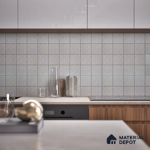 Patterned Wall Tile TL 05893 Spactra 148 mm x 148 mm Vitrified - 9 mm | Handcrafted | Suitable For Living Room, Bedroom, Kitchen