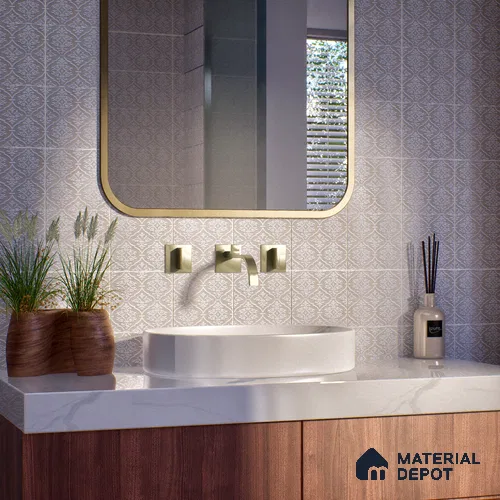 Patterned Wall Tile TL 05893 Spactra 148 mm x 148 mm Vitrified - 9 mm | Handcrafted | Suitable For Living Room, Bedroom, Kitchen