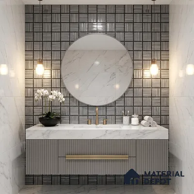 Mosaic Wall Tile TL 05900 Kintsugi 297 mm x 297 mm Vitrified - 9 mm | Suitable For Kitchen Backspalsh, Accent/Feature Wall | Random Design