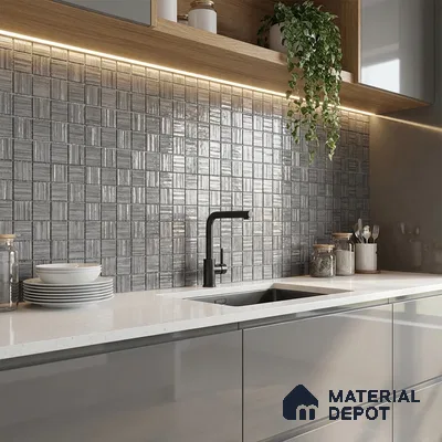 Mosaic Wall Tile TL 05900 Kintsugi 297 mm x 297 mm Vitrified - 9 mm | Suitable For Kitchen Backspalsh, Accent/Feature Wall | Random Design