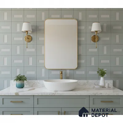 Mosaic Wall & Floor Tile TL 05901 B Flicker 297 mm x 297 mm Vitrified - 9 mm | Handcrafted | Suitable For Living Room, Bedroom, Kitchen