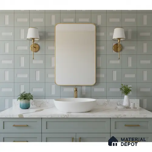 Mosaic Wall & Floor Tile TL 05901 B Flicker 297 mm x 297 mm Vitrified - 9 mm | Handcrafted | Suitable For Living Room, Bedroom, Kitchen