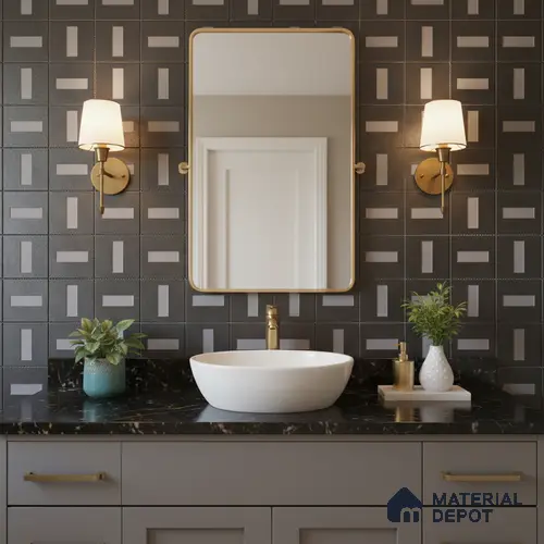 Mosaic Wall & Floor Tile TL 05901 Flicker 297 mm x 297 mm Vitrified - 9 mm | Handcrafted | Suitable For Living Room, Bedroom, Kitchen