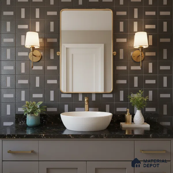 Mosaic Wall & Floor Tile TL 05901 Flicker 297 mm x 297 mm Vitrified - 9 mm | Handcrafted | Suitable For Living Room, Bedroom, Kitchen