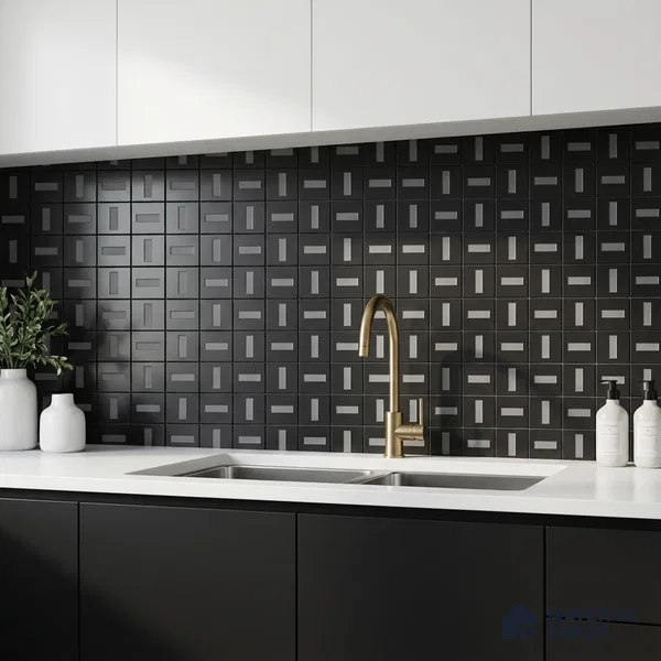Mosaic Wall & Floor Tile TL 05901 Flicker 297 mm x 297 mm Vitrified - 9 mm | Handcrafted | Suitable For Living Room, Bedroom, Kitchen
