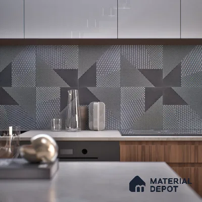 Patterned Wall & Floor Tile TL 05902 Origami 297 mm x 297 mm Vitrified - 9 mm | Suitable For Wet Area, Living Room, Bedroom, Kitchen
