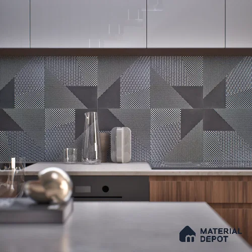 Patterned Wall & Floor Tile TL 05902 Origami 297 mm x 297 mm Vitrified - 9 mm | Suitable For Wet Area, Living Room, Bedroom, Kitchen