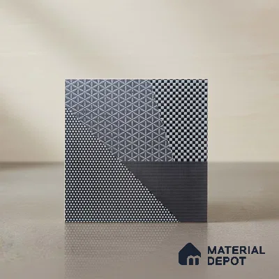 Patterned Wall & Floor Tile TL 05902 Origami 297 mm x 297 mm Vitrified - 9 mm | Suitable For Wet Area, Living Room, Bedroom, Kitchen
