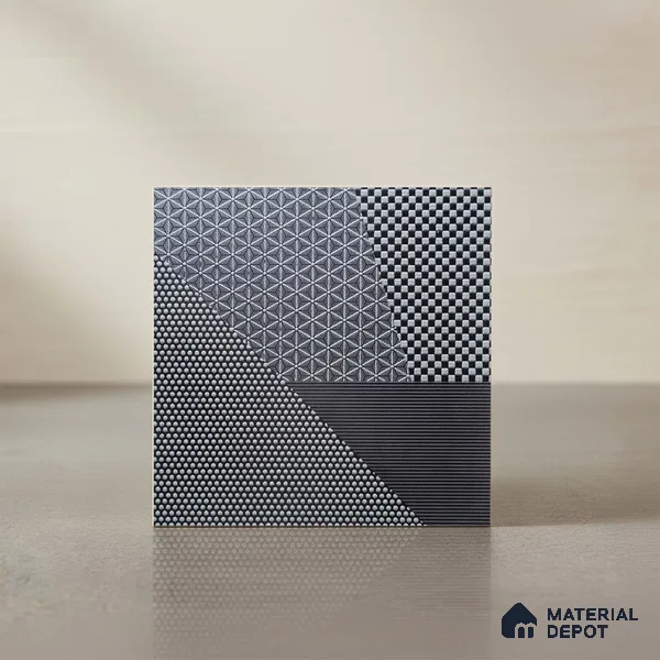 Patterned Wall & Floor Tile TL 05902 Origami 297 mm x 297 mm Vitrified - 9 mm | Suitable For Wet Area, Living Room, Bedroom, Kitchen