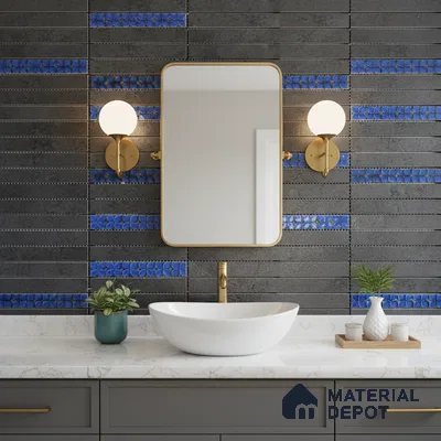 Mosaic Wall Tile TL 05903 KINTSUGI 297 mm x 297 mm Vitrified - 9 mm | Suitable For Living Room, Bedroom, Kitchen