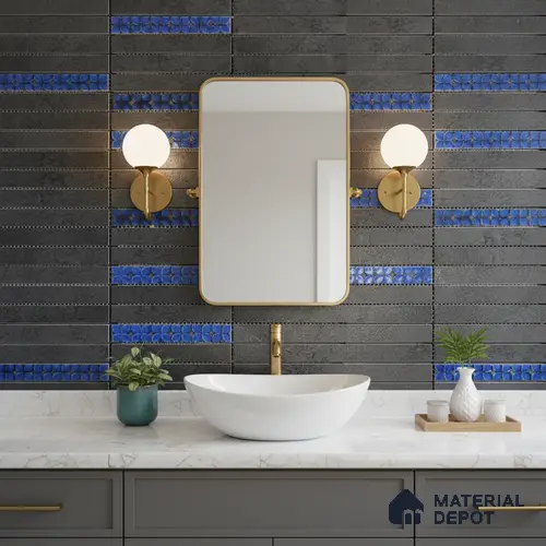 Mosaic Wall Tile TL 05903 KINTSUGI 297 mm x 297 mm Vitrified - 9 mm | Suitable For Living Room, Bedroom, Kitchen