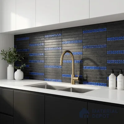 Mosaic Wall Tile TL 05903 KINTSUGI 297 mm x 297 mm Vitrified - 9 mm | Suitable For Living Room, Bedroom, Kitchen