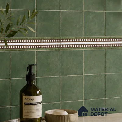 Patterned Tile Border TL 05911 Spatial Accent Series 1 ft x 2 inch Vitrified Matte Finish Tile Border - 9 mm | Suitable for Decorative Highlighter Border