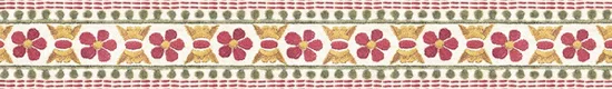 Floral Look Border Tile TL 05913 Spatial Accent Series 1 ft x 2 inch Vitrified Matte Finish Tile Border - 9 mm | Image 1