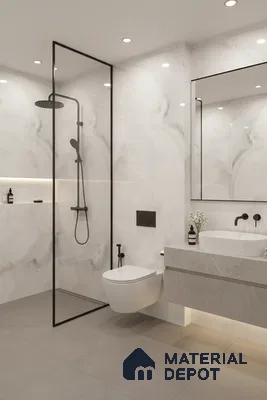 Budget Friendly Marble Wall & Floor Tile Value for Money TL 05937 Terravia Alaskara Onyx 4 ft x 2 ft - Vitrified  Glossy Finish - 8.5 mm | 3 Random Designs | Suitable for Living Room, Bedroom & Bathroom (Sample)