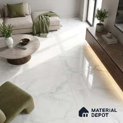 Budget Friendly Marble Onyx Wall & Floor Value For Money Tile TL 05937 Off-White 4 ft x 2 ft Glossy Finish Vitrified Tile - 8.5 mm | 3 Random Designs | Suitable For Living Room, Bedroom, Dining